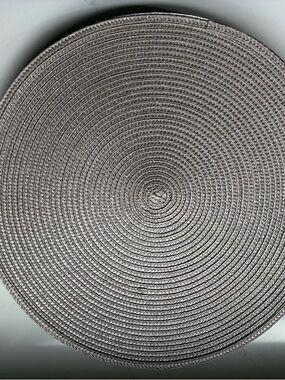 Set of 12 Threshold Gray Braided Round Charger Placemat